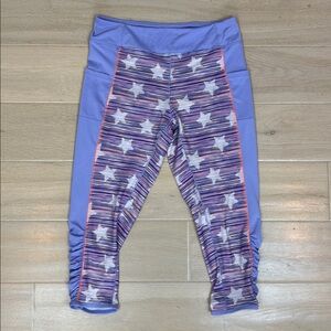 Girl’s Lucky in Love Leggings | Purple Star Patterned Design | Girls Size L (14)
